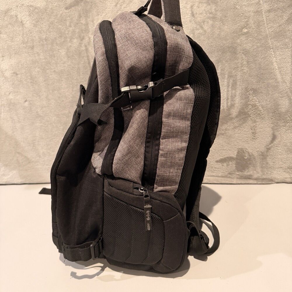 Batman Tactical Backpack Black Gray Laptop School Travel Bookbag DC Comics - Picture 5 of 10